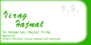 virag hajnal business card